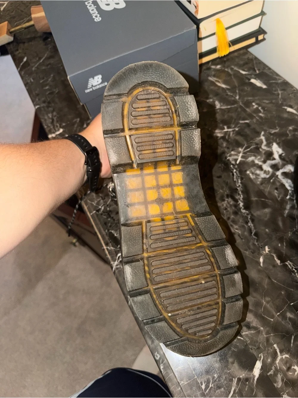 LIMITED EDITION - HERSCHELxDr Martens Black Canvas Boots Yellow Stitching. MINT
